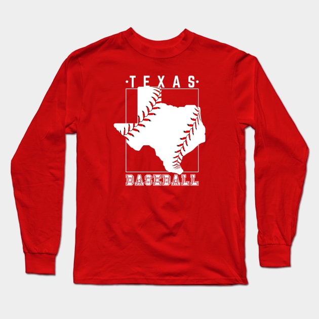 Texas Baseball Long Sleeve T-Shirt by DewaJassin